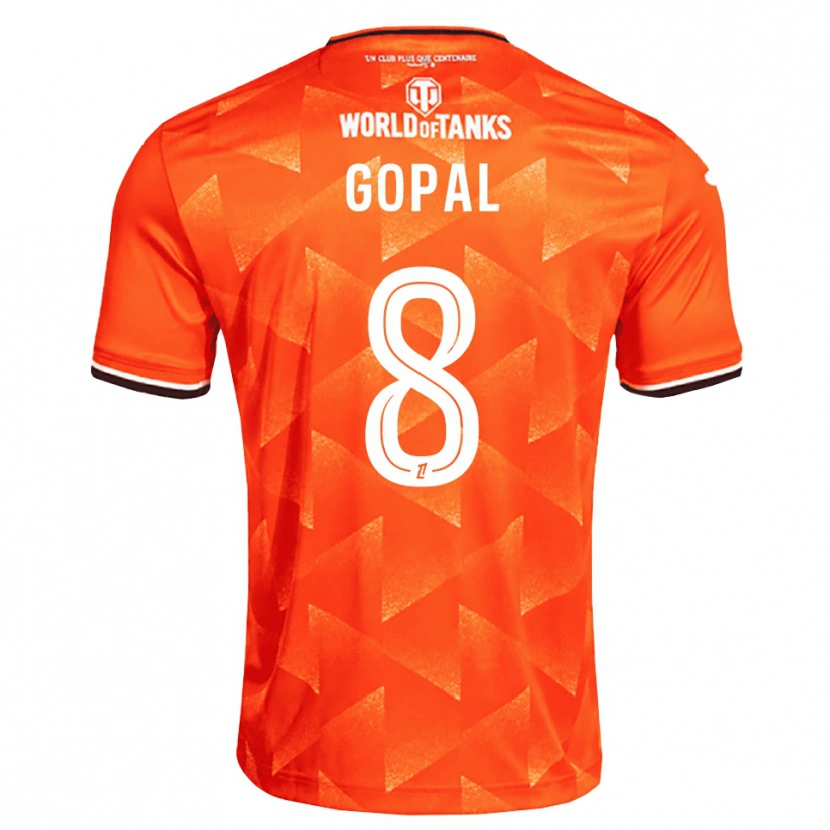 Danxen Bambino Maglia Julie Gopal #8 Arancio Bianco Nero Kit Gara Home 2026/27 Maglietta