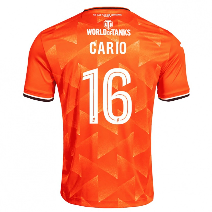 Danxen Bambino Maglia Anthony Cario #16 Arancio Bianco Nero Kit Gara Home 2026/27 Maglietta