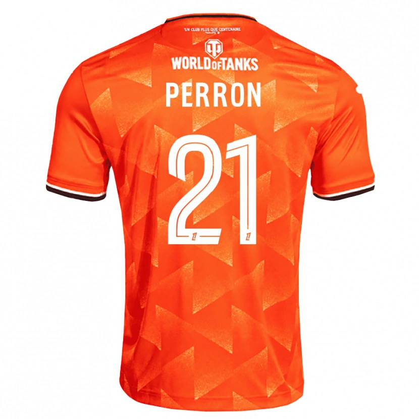 Danxen Bambino Maglia Angéline Perron #21 Arancio Bianco Nero Kit Gara Home 2026/27 Maglietta