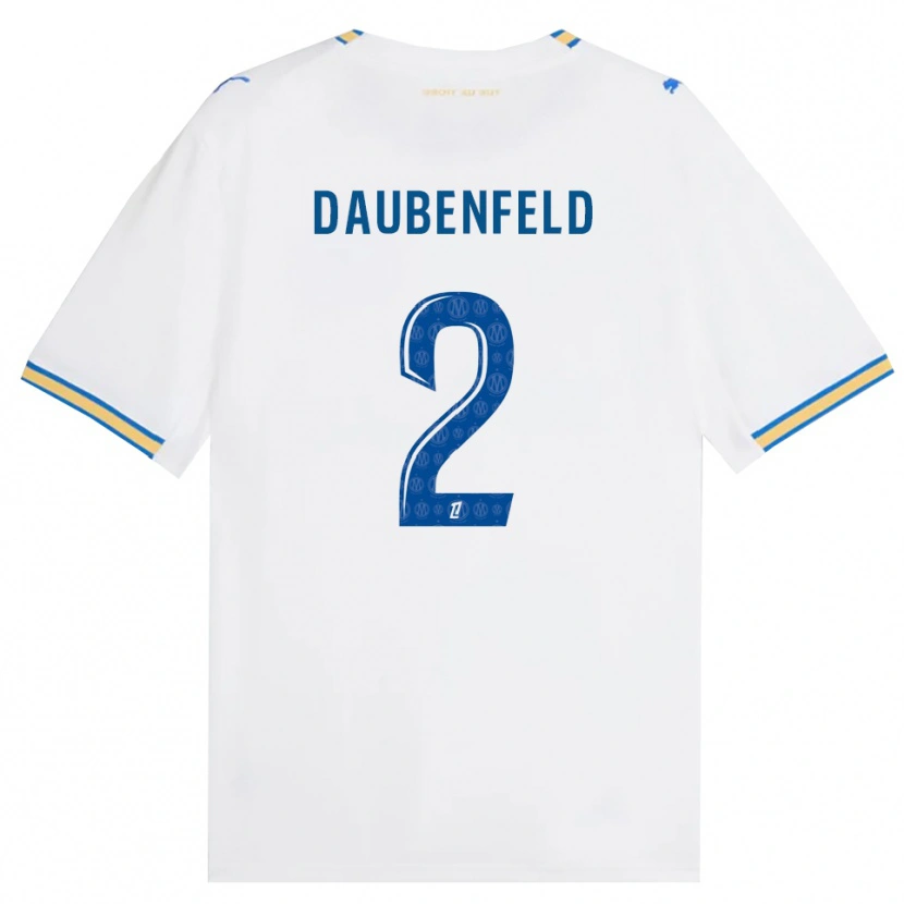 Danxen Bambino Maglia Lucas Daubenfeld #2 Blu Schiarente Bianco Kit Gara Home 2026/27 Maglietta