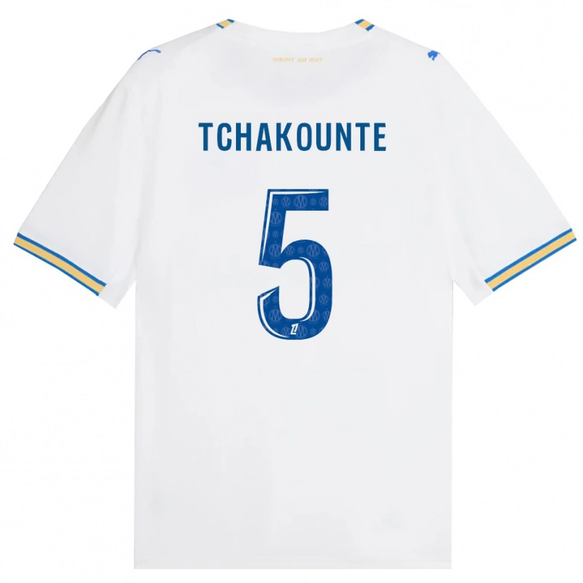 Danxen Bambino Maglia Annaëlle Tchakounté #5 Blu Schiarente Bianco Kit Gara Home 2026/27 Maglietta