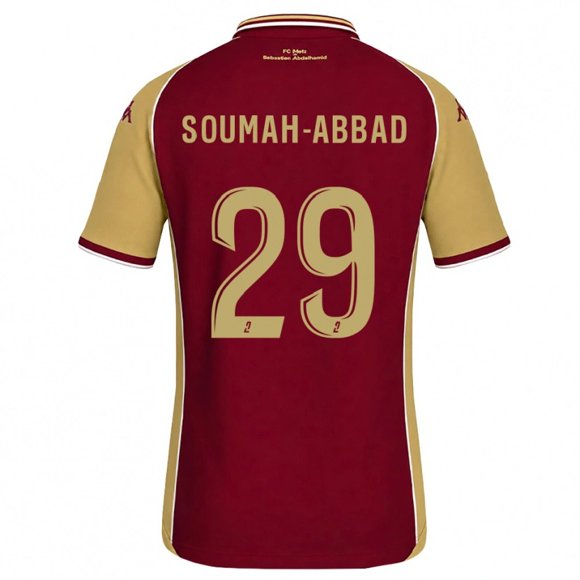 Danxen Bambino Maglia Édouard Soumah-Abbad #29 Goldenrod Rosso Scuro Kit Gara Home 2026/27 Maglietta