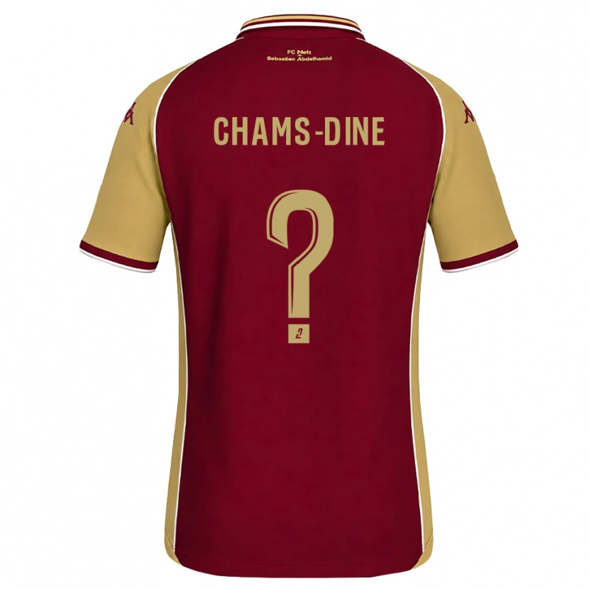 Danxen Bambino Maglia Adam Chams-Dine #0 Goldenrod Rosso Scuro Kit Gara Home 2026/27 Maglietta