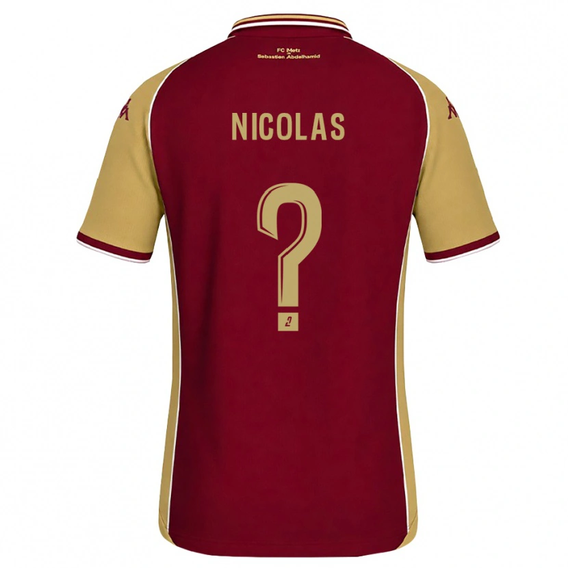 Danxen Bambino Maglia Max-Henry Nicolas #0 Goldenrod Rosso Scuro Kit Gara Home 2026/27 Maglietta
