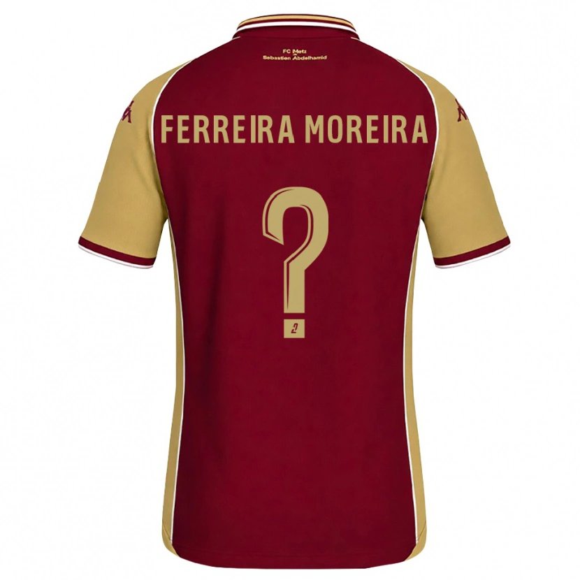 Danxen Bambino Maglia Ruben Ferreira Moreira #0 Goldenrod Rosso Scuro Kit Gara Home 2026/27 Maglietta