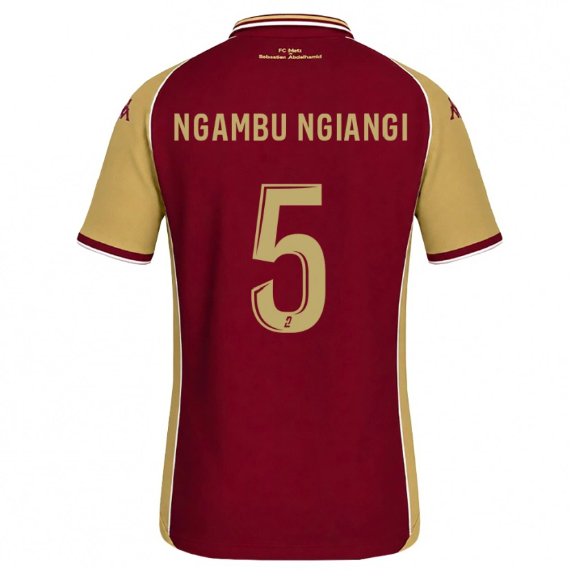 Danxen Bambino Maglia Esther Ngambu Ngiangi #5 Goldenrod Rosso Scuro Kit Gara Home 2026/27 Maglietta