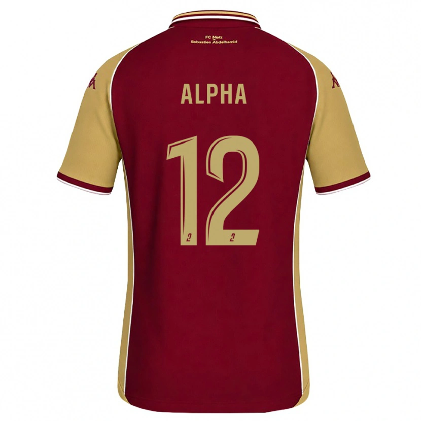 Danxen Bambino Maglia Alpha Touré #12 Goldenrod Rosso Scuro Kit Gara Home 2026/27 Maglietta