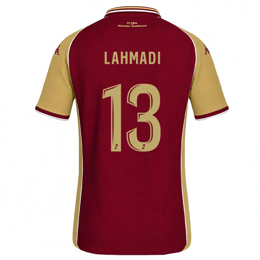 Danxen Bambino Maglia Mehdi Lahmadi #13 Goldenrod Rosso Scuro Kit Gara Home 2026/27 Maglietta