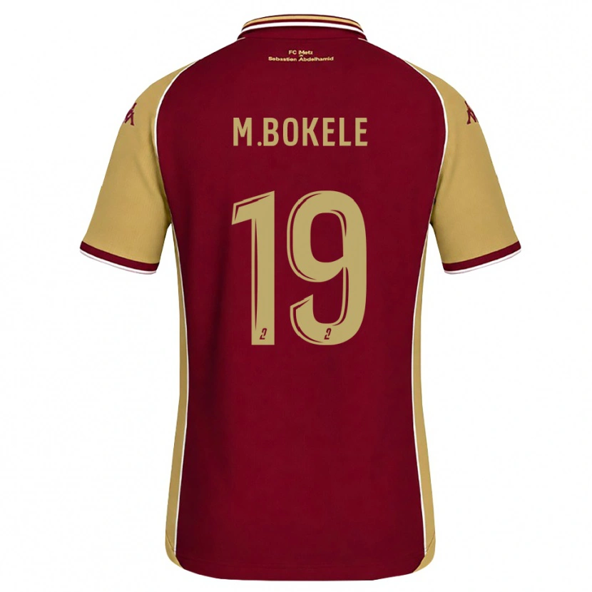 Danxen Bambino Maglia Morgan Bokele #19 Goldenrod Rosso Scuro Kit Gara Home 2026/27 Maglietta