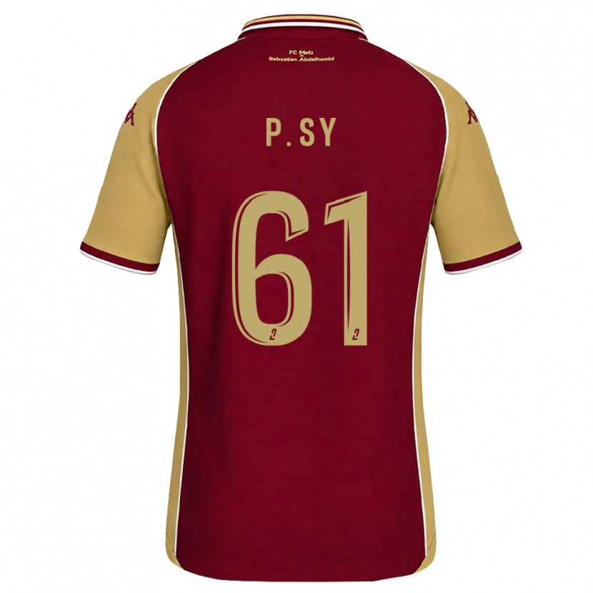 Danxen Bambino Maglia Pape Sy #61 Goldenrod Rosso Scuro Kit Gara Home 2026/27 Maglietta