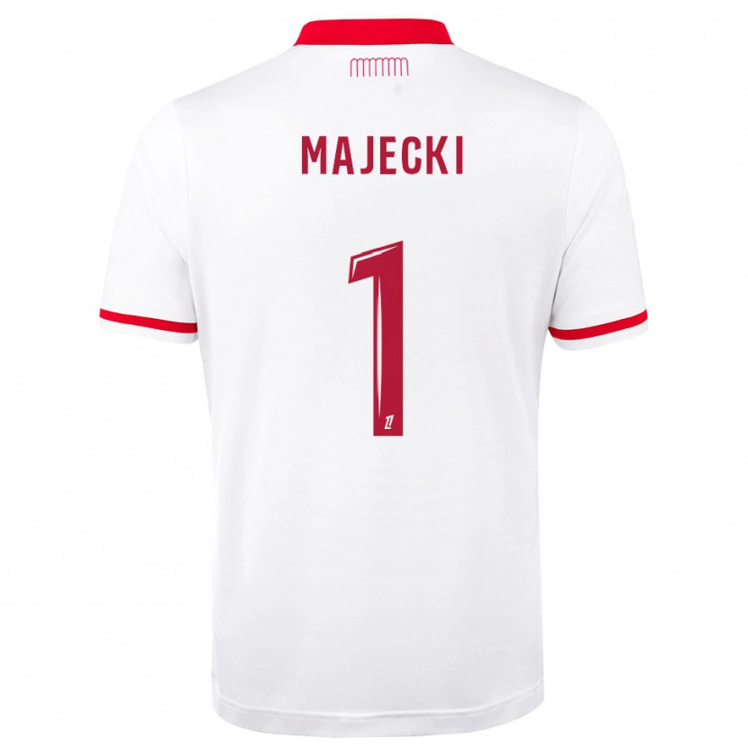 Danxen Bambino Maglia Radoslaw Majecki #1 Rosso Bianco Kit Gara Home 2026/27 Maglietta