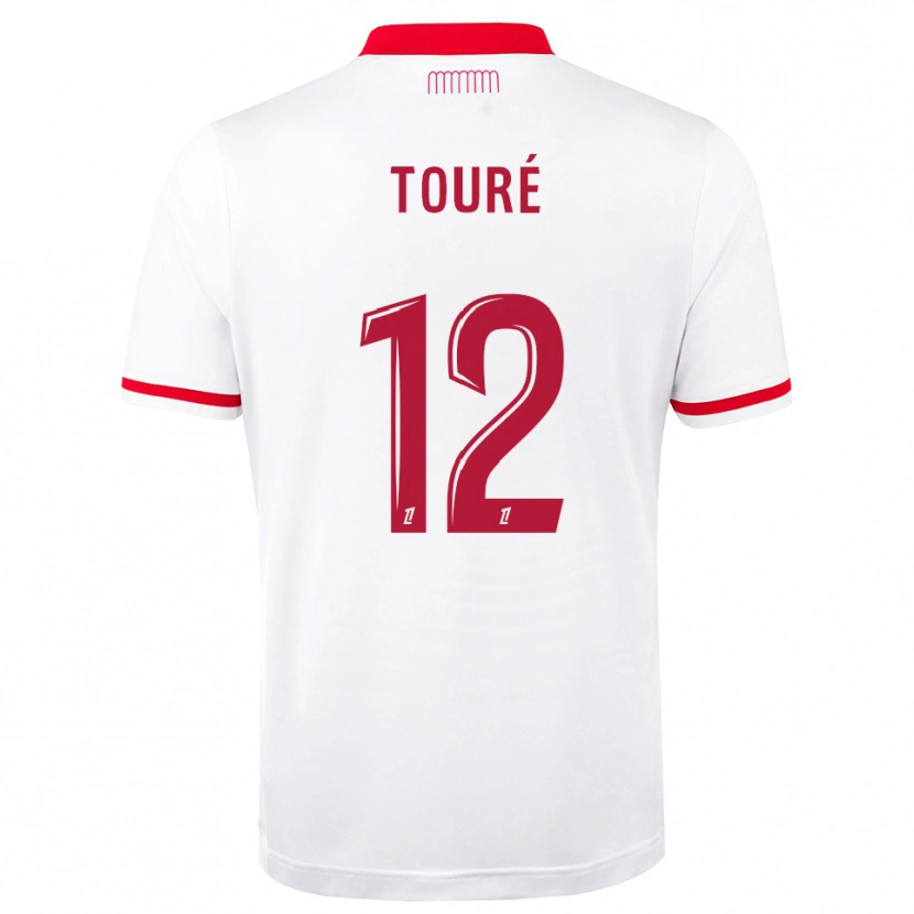 Danxen Bambino Maglia Ilane Touré #12 Rosso Bianco Kit Gara Home 2026/27 Maglietta
