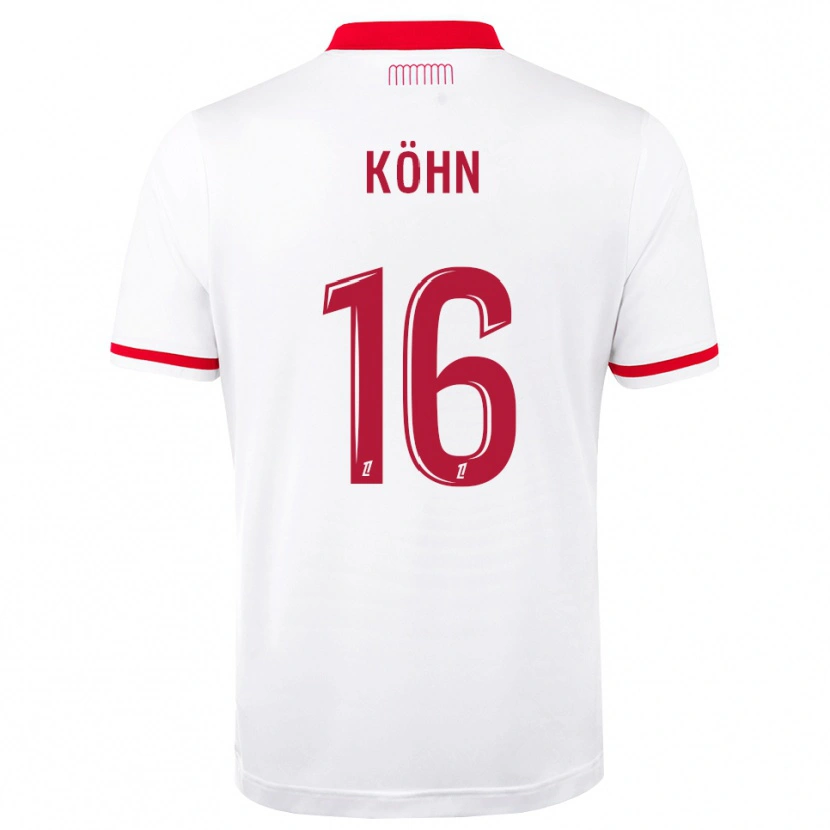 Danxen Bambino Maglia Philipp Köhn #16 Rosso Bianco Kit Gara Home 2026/27 Maglietta