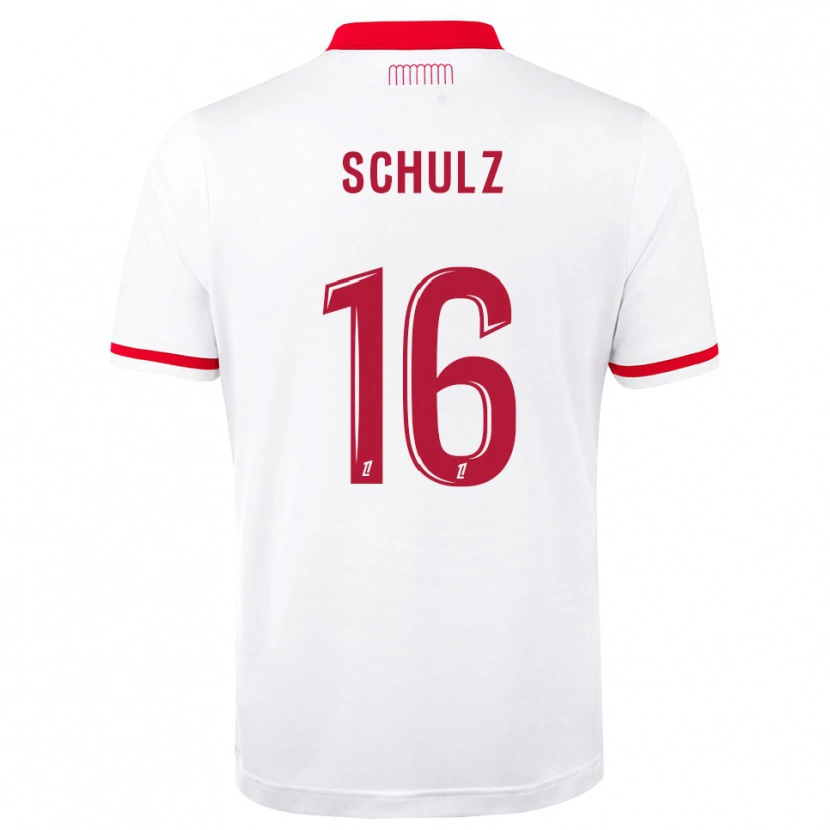 Danxen Bambino Maglia Ethan Schulz #16 Rosso Bianco Kit Gara Home 2026/27 Maglietta