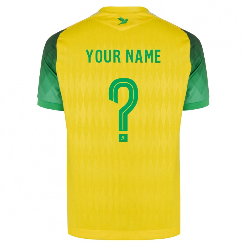 Danxen Bambino Maglia Il Tuo Nome #0 Giallo Verde Rosso Kit Gara Home 2026/27 Maglietta