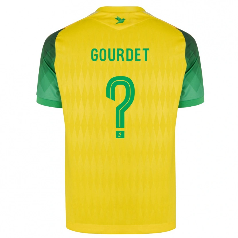 Danxen Bambino Maglia Yves Gourdet #0 Giallo Verde Rosso Kit Gara Home 2026/27 Maglietta