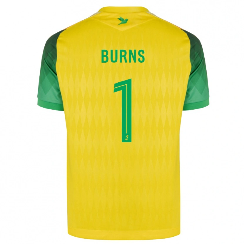 Danxen Bambino Maglia Emily Burns #1 Giallo Verde Rosso Kit Gara Home 2026/27 Maglietta
