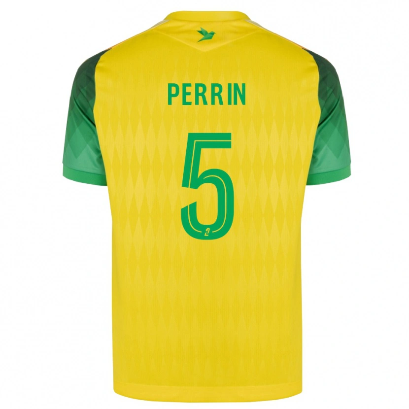 Danxen Bambino Maglia Lucas Perrin #5 Giallo Verde Rosso Kit Gara Home 2026/27 Maglietta