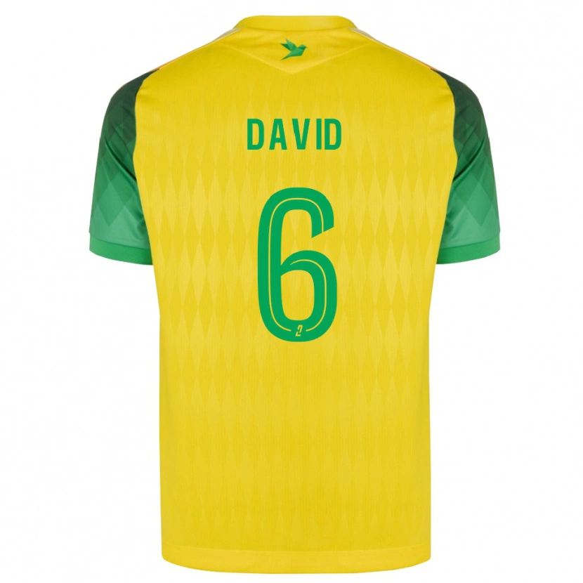 Danxen Bambino Maglia Timothé David #6 Giallo Verde Rosso Kit Gara Home 2026/27 Maglietta
