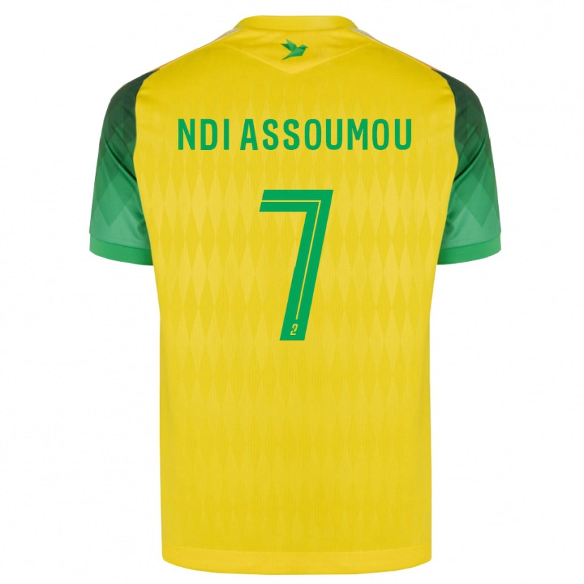 Danxen Bambino Maglia Frédéric Ndi Assoumou #7 Giallo Verde Rosso Kit Gara Home 2026/27 Maglietta
