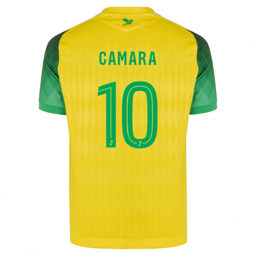 Danxen Bambino Maglia Ibrahim Camara #10 Giallo Verde Rosso Kit Gara Home 2026/27 Maglietta