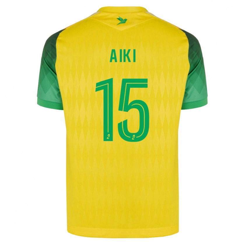Danxen Bambino Maglia Amed Aiki #15 Giallo Verde Rosso Kit Gara Home 2026/27 Maglietta