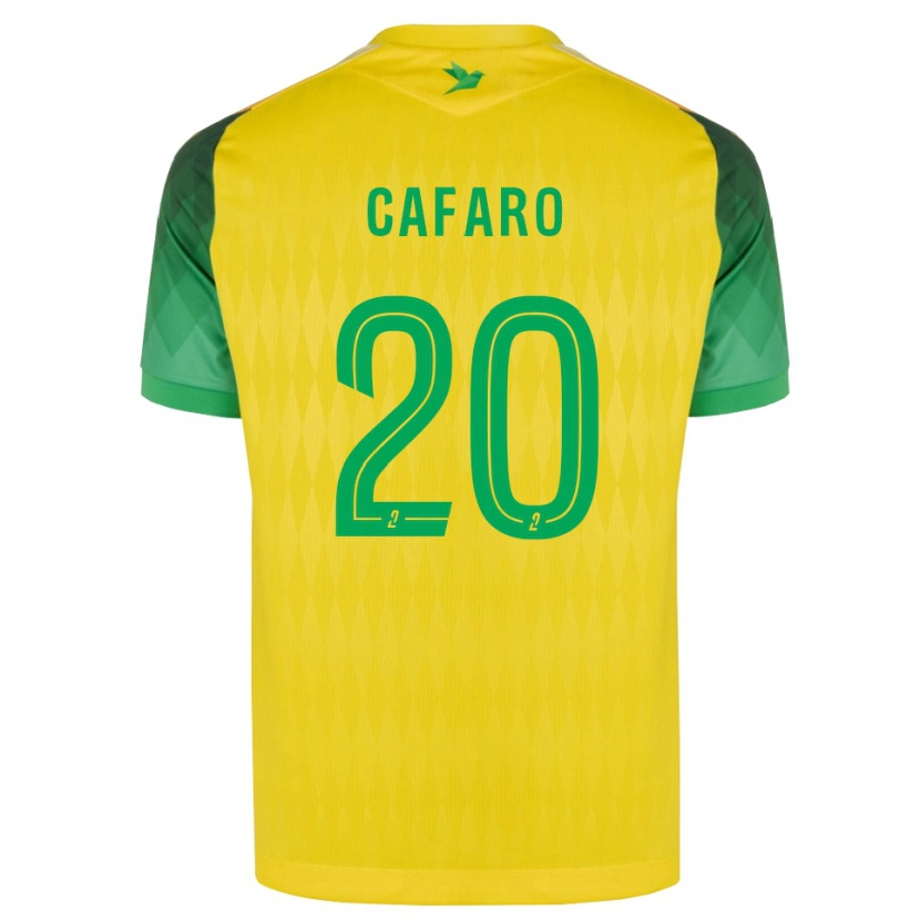 Danxen Bambino Maglia Mathieu Cafaro #20 Giallo Verde Rosso Kit Gara Home 2026/27 Maglietta
