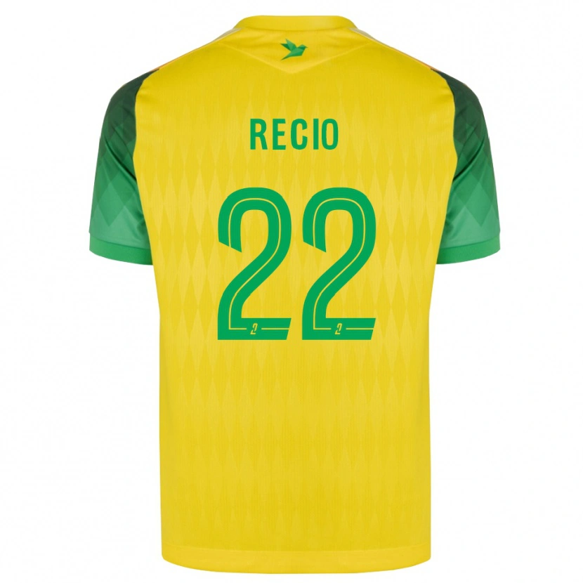 Danxen Bambino Maglia Andrea Recio #22 Giallo Verde Rosso Kit Gara Home 2026/27 Maglietta