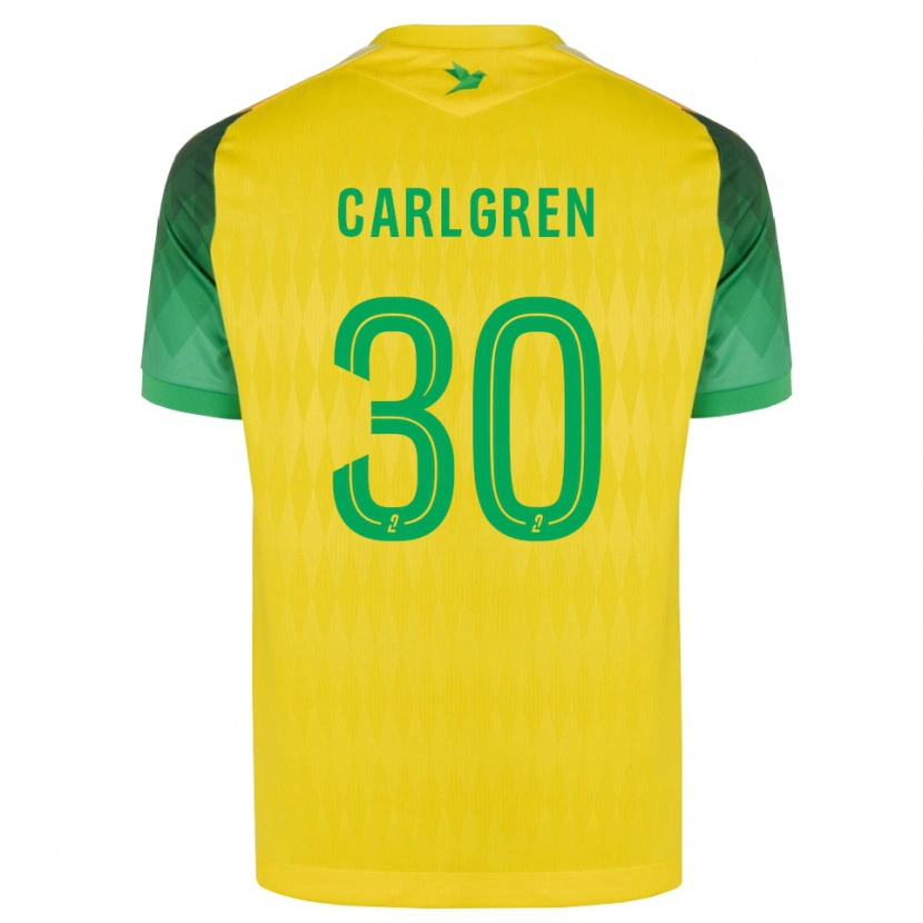 Danxen Bambino Maglia Patrik Carlgren #30 Giallo Verde Rosso Kit Gara Home 2026/27 Maglietta