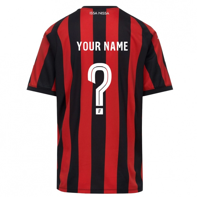 Danxen Bambino Maglia Il Tuo Nome #0 Rosso Nero Bianco Kit Gara Home 2026/27 Maglietta