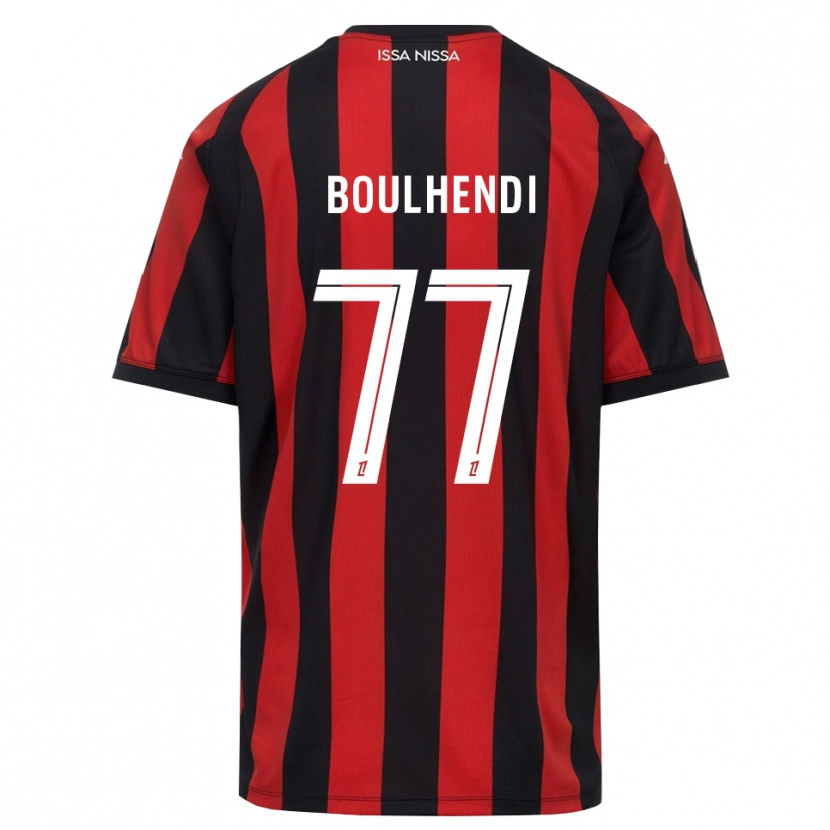 Danxen Bambino Maglia Teddy Boulhendi #77 Rosso Nero Bianco Kit Gara Home 2026/27 Maglietta