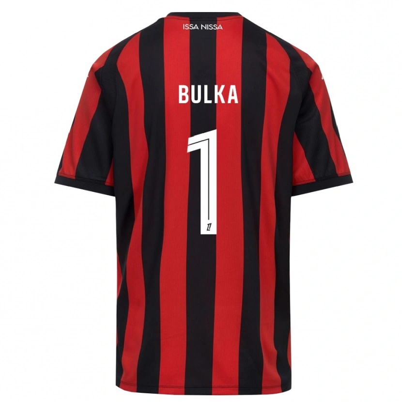 Danxen Bambino Maglia Marcin Bulka #1 Rosso Nero Bianco Kit Gara Home 2026/27 Maglietta
