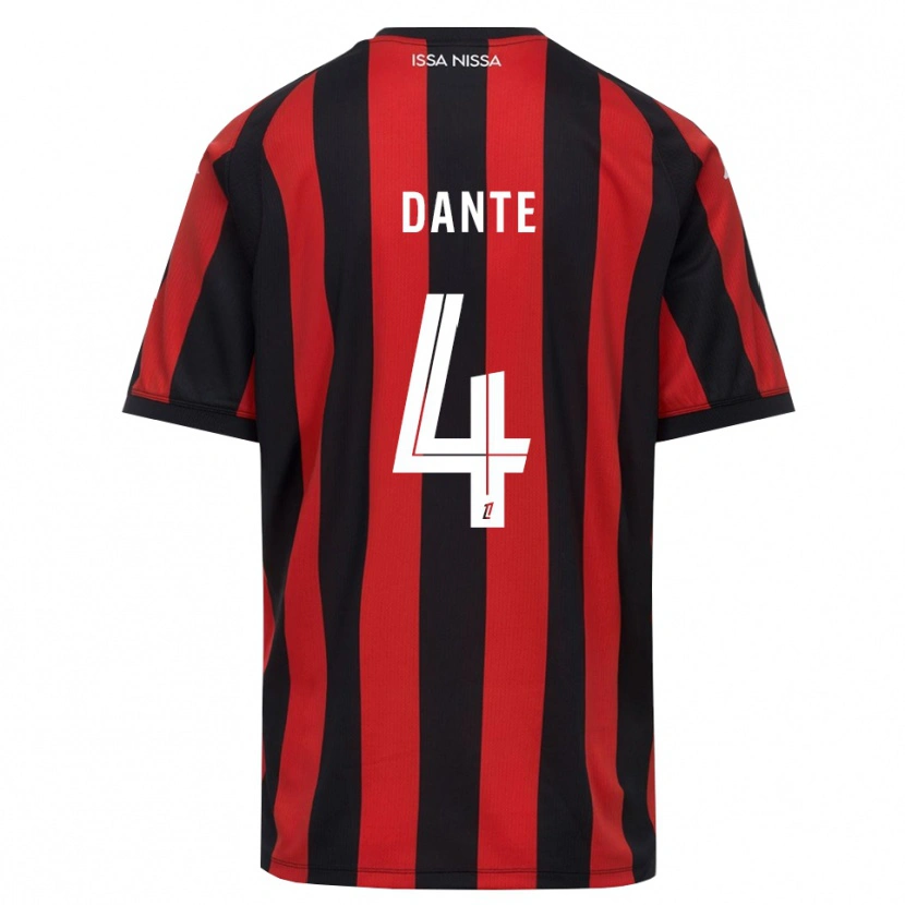 Danxen Bambino Maglia Dante #4 Rosso Nero Bianco Kit Gara Home 2026/27 Maglietta