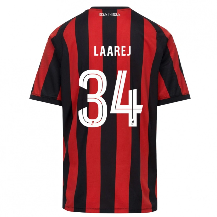 Danxen Bambino Maglia Nassim Laarej #34 Rosso Nero Bianco Kit Gara Home 2026/27 Maglietta