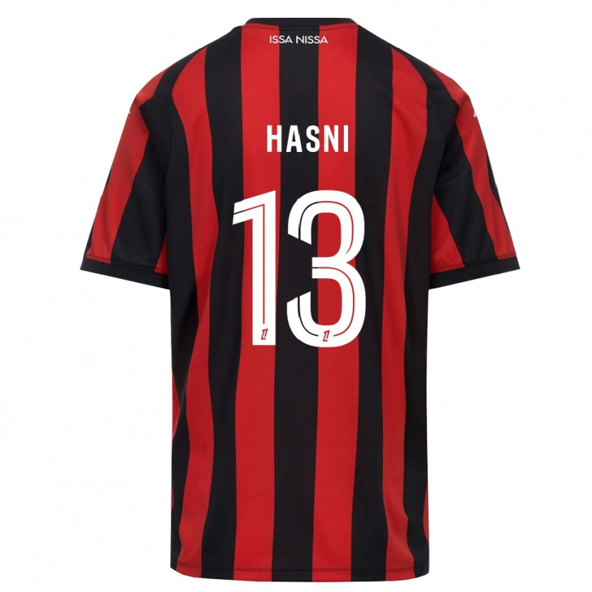 Danxen Bambino Maglia Zinedine Hasni #13 Rosso Nero Bianco Kit Gara Home 2026/27 Maglietta