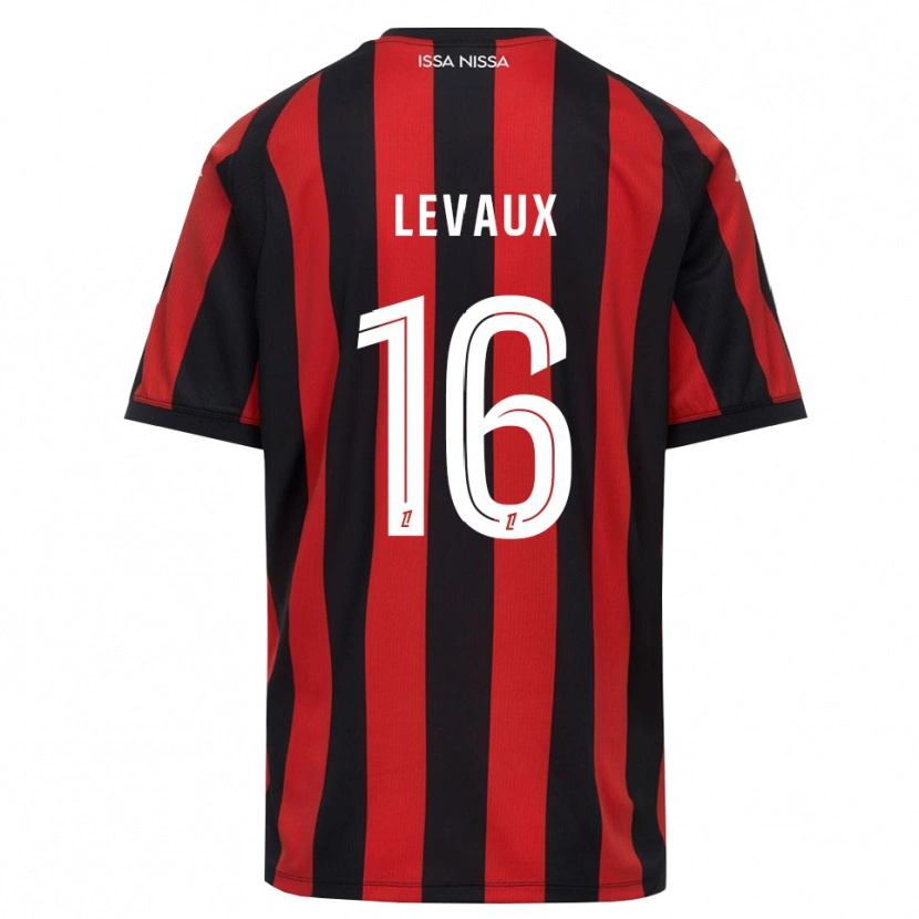 Danxen Bambino Maglia Lana Levaux #16 Rosso Nero Bianco Kit Gara Home 2026/27 Maglietta