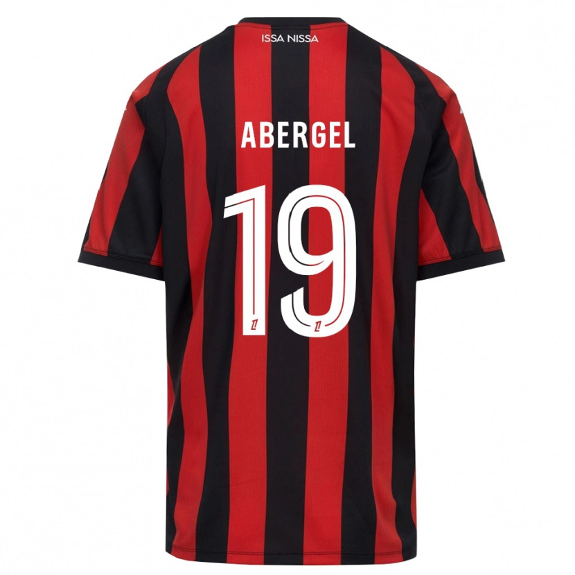 Danxen Bambino Maglia Laurent Abergel #19 Rosso Nero Bianco Kit Gara Home 2026/27 Maglietta