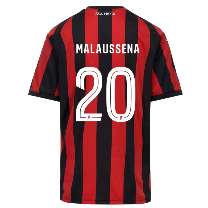 Danxen Bambino Maglia Angela Malaussena #20 Rosso Nero Bianco Kit Gara Home 2026/27 Maglietta