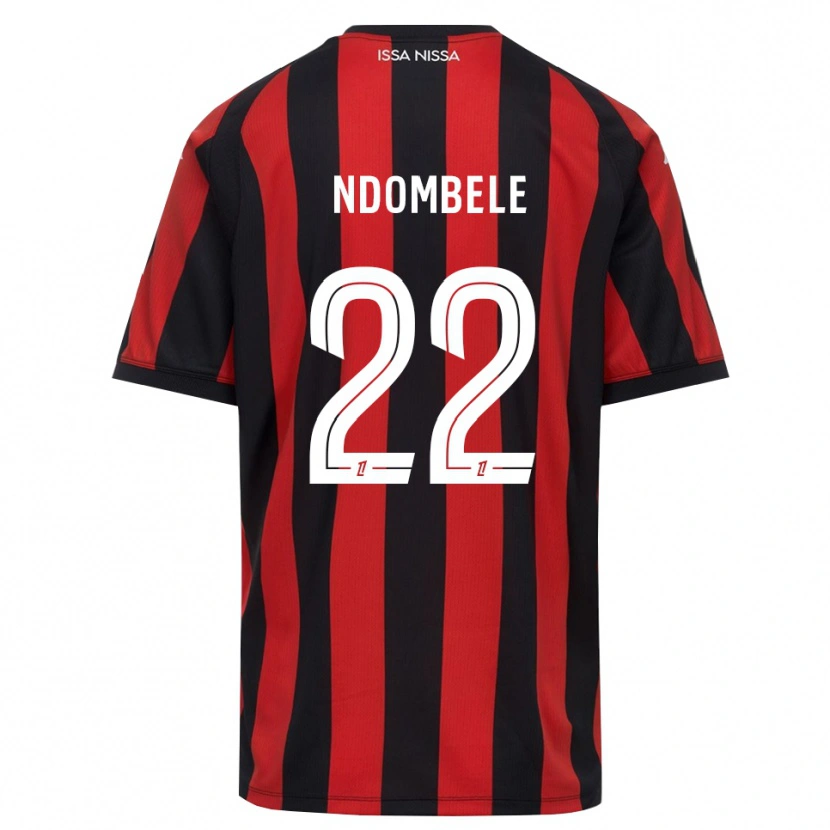 Danxen Bambino Maglia Tanguy Ndombele #22 Rosso Nero Bianco Kit Gara Home 2026/27 Maglietta