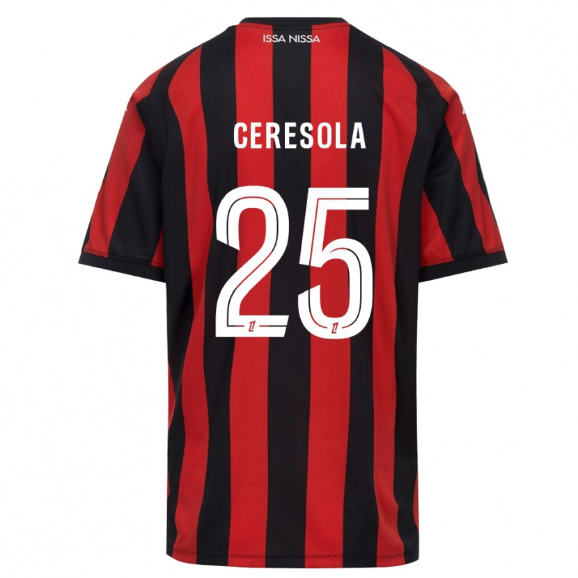 Danxen Bambino Maglia Manon Ceresola #25 Rosso Nero Bianco Kit Gara Home 2026/27 Maglietta