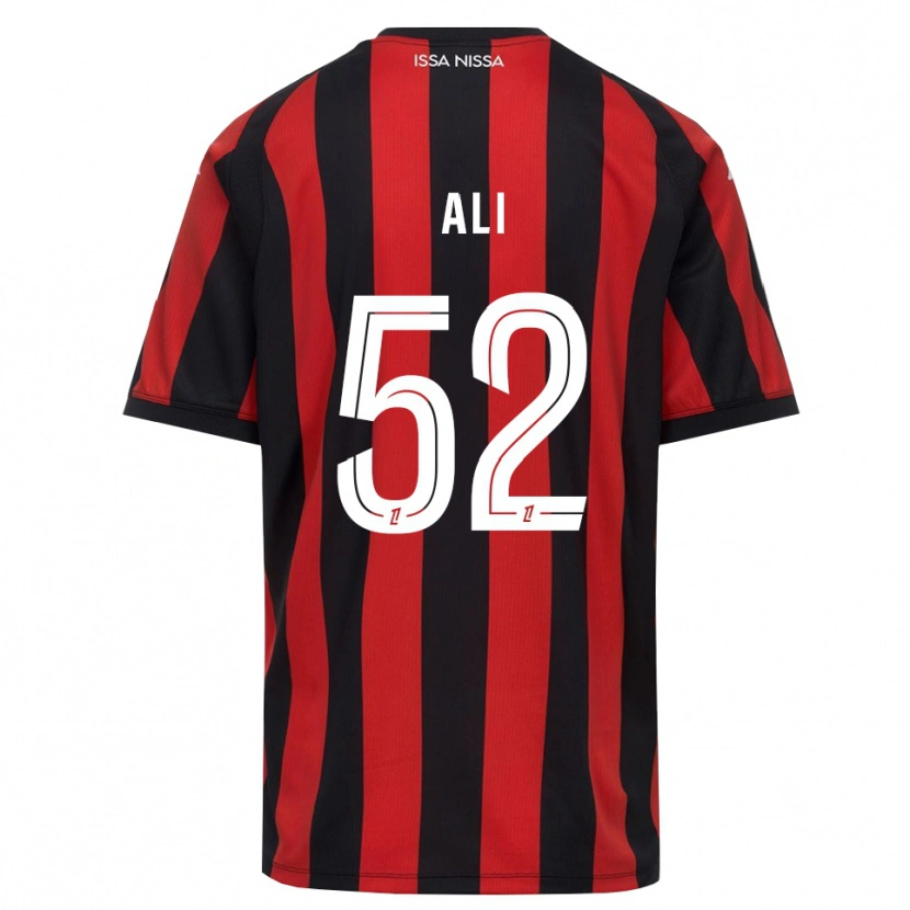 Danxen Bambino Maglia Kéfren Ali #52 Rosso Nero Bianco Kit Gara Home 2026/27 Maglietta