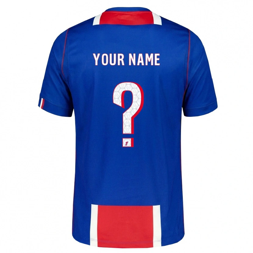 Danxen Bambino Maglia Il Tuo Nome #0 Rosso Bianco Blu Kit Gara Home 2026/27 Maglietta