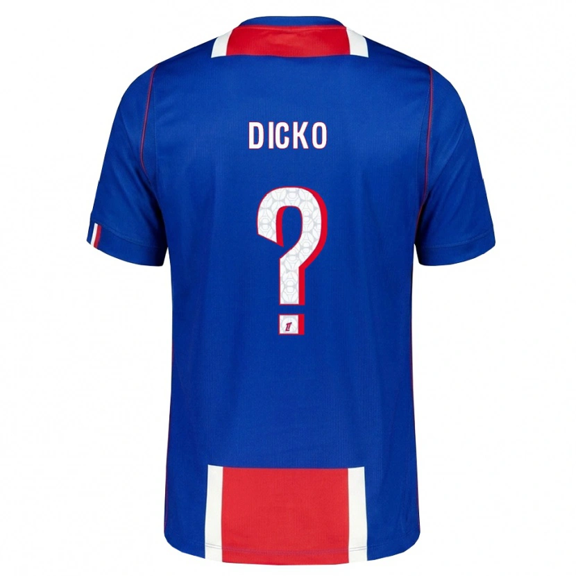 Danxen Bambino Maglia Aminata Dicko #0 Rosso Bianco Blu Kit Gara Home 2026/27 Maglietta