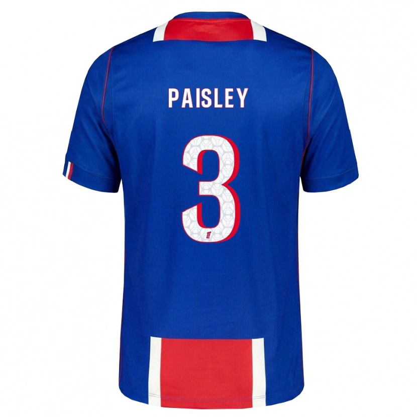 Danxen Bambino Maglia Jarell Paisley #3 Rosso Bianco Blu Kit Gara Home 2026/27 Maglietta
