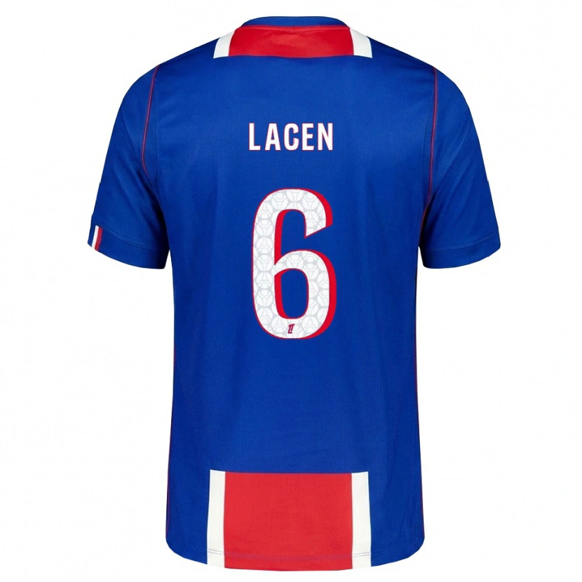 Danxen Bambino Maglia Michaël Lacen #6 Rosso Bianco Blu Kit Gara Home 2026/27 Maglietta