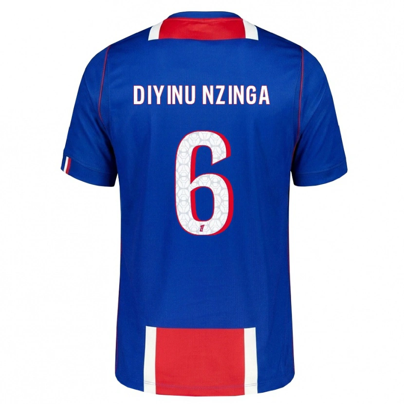 Danxen Bambino Maglia Vainqueur Nzinga #6 Rosso Bianco Blu Kit Gara Home 2026/27 Maglietta