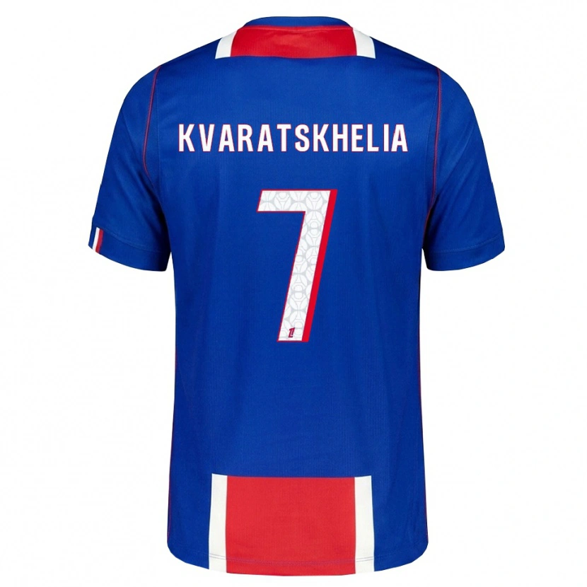 Danxen Bambino Maglia Khvicha Kvaratskhelia #7 Rosso Bianco Blu Kit Gara Home 2026/27 Maglietta