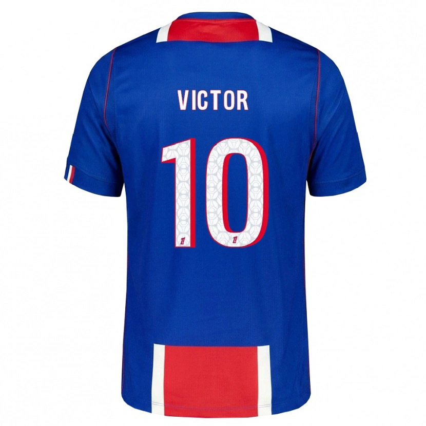 Danxen Bambino Maglia Ayrton Victor #10 Rosso Bianco Blu Kit Gara Home 2026/27 Maglietta