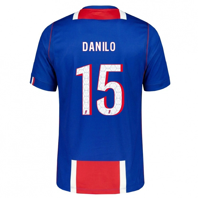 Danxen Bambino Maglia Danilo Pereira #15 Rosso Bianco Blu Kit Gara Home 2026/27 Maglietta