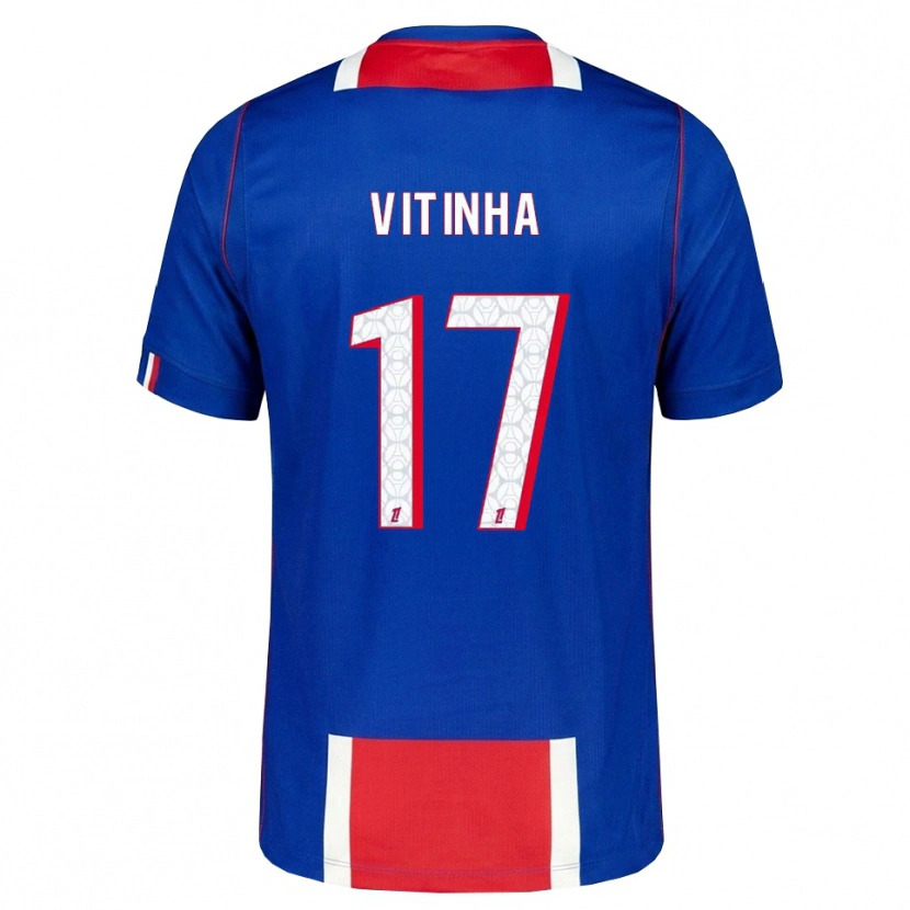 Danxen Bambino Maglia Vítor Machado Ferreira #17 Rosso Bianco Blu Kit Gara Home 2026/27 Maglietta